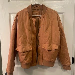 Quilted bomber jacket